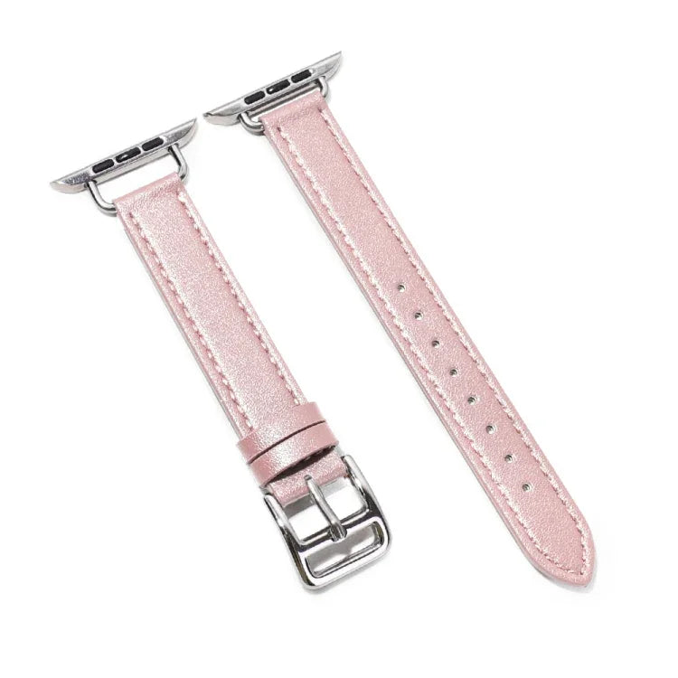 Pulseira de Couro de Vaca 14mm para Apple Watch Series, 7 41mm/6&SE&5&4 40mm/3&2&1 38mm, 7 45mm/6&SE&5&4 44mm/3&2&1 42mm