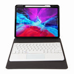 H-102C Teclado Bluetooth com Capa de Couro e Suporte Traseiro Dobrável em Três Partes, Para iPad 10,2 2020 & 2019 / Pro 10,5 polegadas