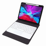 H-102C Teclado Bluetooth com Capa de Couro e Suporte Traseiro Dobrável em Três Partes, Para iPad 10,2 2020 & 2019 / Pro 10,5 polegadas