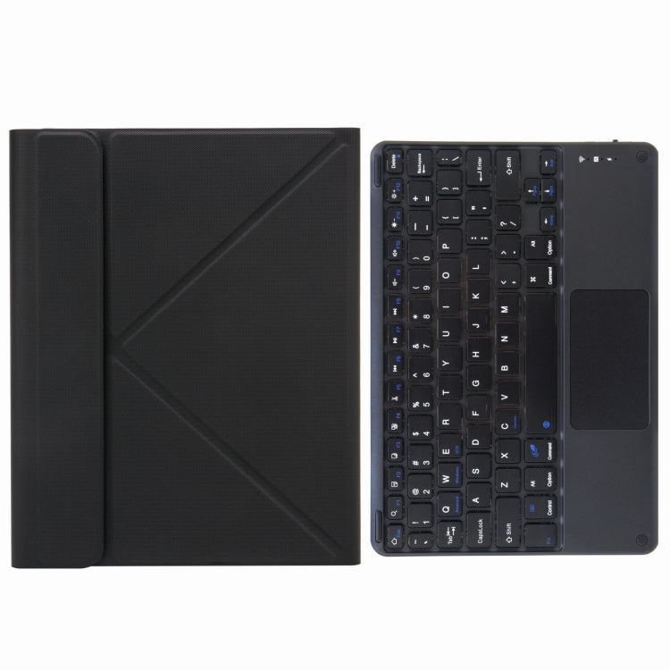 H-102C Teclado Bluetooth com Capa de Couro e Suporte Traseiro Dobrável em Três Partes, Para iPad 10,2 2020 & 2019 / Pro 10,5 polegadas