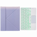 H-102CS Capa de Couro com Teclado Bluetooth Retroiluminado Touch com Suporte Traseiro Trifold, Para iPad 10.2 2020 & 2019 / Pro 10.5 polegadas