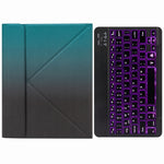 H-102S Capa de Couro com Teclado Bluetooth Retroiluminado Monocromático com Suporte Traseiro Trifold, Para iPad 10.2 2020 & 2019 / Pro 10.5 polegadas, Para iPad 9.7 2018 & 2017, Para iPad Pro 11 polegadas 2021 & 2020 & 2018 / Air 2020 10.9