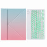 H-102S Capa de Couro com Teclado Bluetooth Retroiluminado Monocromático com Suporte Traseiro Trifold, Para iPad 10.2 2020 & 2019 / Pro 10.5 polegadas, Para iPad 9.7 2018 & 2017, Para iPad Pro 11 polegadas 2021 & 2020 & 2018 / Air 2020 10.9