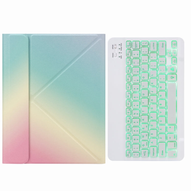H-102S Capa de Couro com Teclado Bluetooth Retroiluminado Monocromático com Suporte Traseiro Trifold, Para iPad 10.2 2020 & 2019 / Pro 10.5 polegadas, Para iPad 9.7 2018 & 2017, Para iPad Pro 11 polegadas 2021 & 2020 & 2018 / Air 2020 10.9