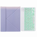 H-102S Capa de Couro com Teclado Bluetooth Retroiluminado Monocromático com Suporte Traseiro Trifold, Para iPad 10.2 2020 & 2019 / Pro 10.5 polegadas, Para iPad 9.7 2018 & 2017, Para iPad Pro 11 polegadas 2021 & 2020 & 2018 / Air 2020 10.9