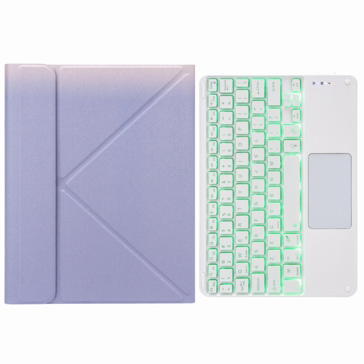H-097CS Capa de Couro com Teclado Bluetooth Retroiluminado Touch com Suporte Traseiro Trifold, Para iPad 9.7 2018 & 2017, Para iPad Pro 11 polegadas 2021 & 2020 & 2018 / Air 2020 10.9