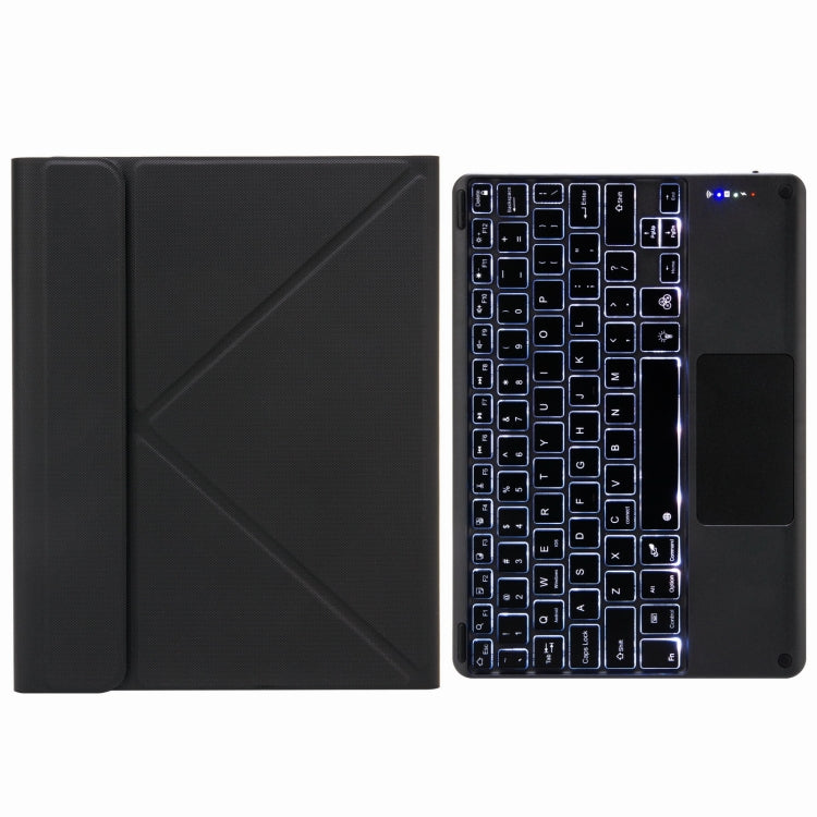 H-097CS Capa de Couro com Teclado Bluetooth Retroiluminado Touch com Suporte Traseiro Trifold, Para iPad 9.7 2018 & 2017, Para iPad Pro 11 polegadas 2021 & 2020 & 2018 / Air 2020 10.9