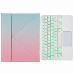 H-097CS Capa de Couro com Teclado Bluetooth Retroiluminado Touch com Suporte Traseiro Trifold, Para iPad 9.7 2018 & 2017, Para iPad Pro 11 polegadas 2021 & 2020 & 2018 / Air 2020 10.9