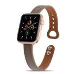Pulseira de Couro com Dois Rebites para Apple Watch Series, 7 41mm / 6&SE&5&4 40mm / 3&2&1 38mm, 7 45mm / 6&SE&5&4 44mm / 3&2&1 42mm