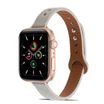 Pulseira de Couro com Dois Rebites para Apple Watch Series, 7 41mm / 6&SE&5&4 40mm / 3&2&1 38mm, 7 45mm / 6&SE&5&4 44mm / 3&2&1 42mm