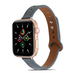 Pulseira de Couro com Dois Rebites para Apple Watch Series, 7 41mm / 6&SE&5&4 40mm / 3&2&1 38mm, 7 45mm / 6&SE&5&4 44mm / 3&2&1 42mm