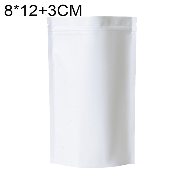 100 PCS/Conjunto Saco Stand-up Fosco em Alumínio para Snacks, 8x12+3cm, 9x13+3cm, 10x15+3cm, 12x20+4cm