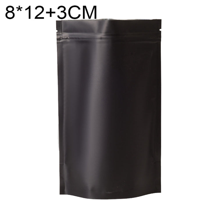 100 PCS/Conjunto Saco Stand-up Fosco em Alumínio para Snacks, 8x12+3cm, 9x13+3cm, 10x15+3cm, 12x20+4cm