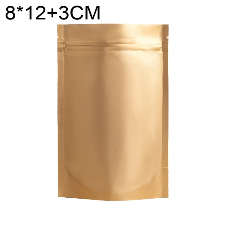 100 PCS/Conjunto Saco Stand-up Fosco em Alumínio para Snacks, 8x12+3cm, 9x13+3cm, 10x15+3cm, 12x20+4cm