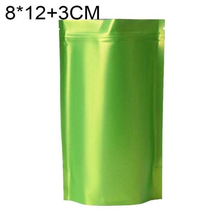 100 PCS/Conjunto Saco Stand-up Fosco em Alumínio para Snacks, 8x12+3cm, 9x13+3cm, 10x15+3cm, 12x20+4cm