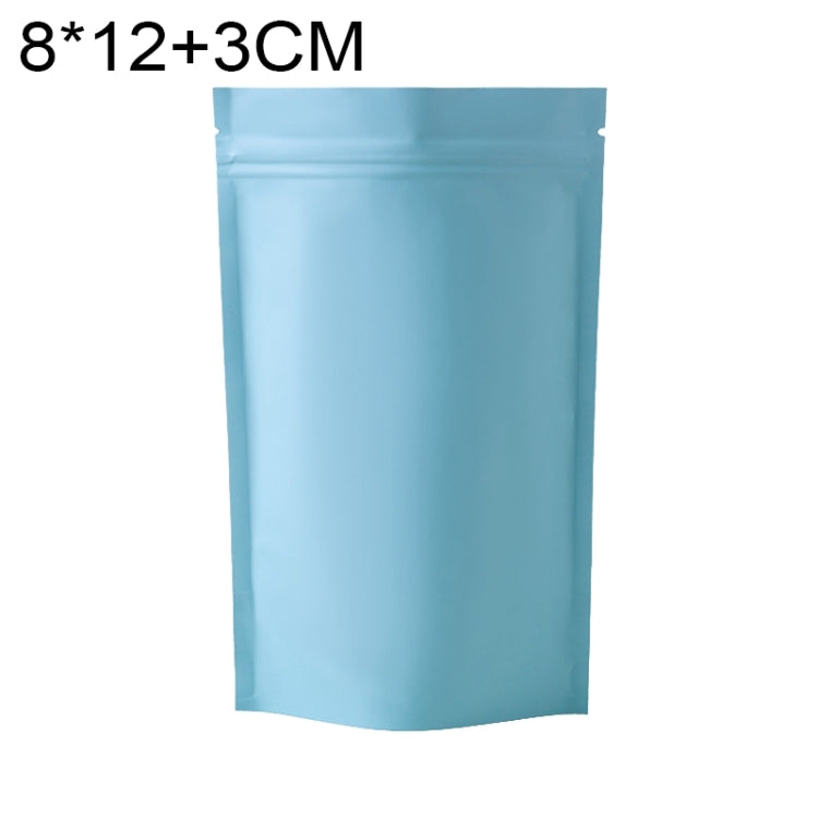 100 PCS/Conjunto Saco Stand-up Fosco em Alumínio para Snacks, 8x12+3cm, 9x13+3cm, 10x15+3cm, 12x20+4cm