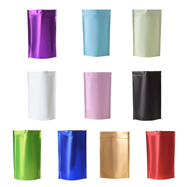100 PCS/Conjunto Saco Stand-up Fosco em Alumínio para Snacks, 8x12+3cm, 9x13+3cm, 10x15+3cm, 12x20+4cm