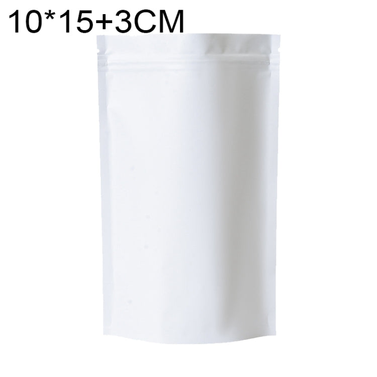 100 PCS/Conjunto Saco Stand-up Fosco em Alumínio para Snacks, 8x12+3cm, 9x13+3cm, 10x15+3cm, 12x20+4cm