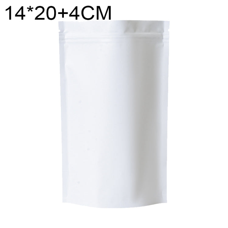 100 PCS/Set Matte Aluminum Foil Snack Stand-up Pouch, 14x20+4cm, 15x22+4cm, 16x24+4cm, 18x26+4cm