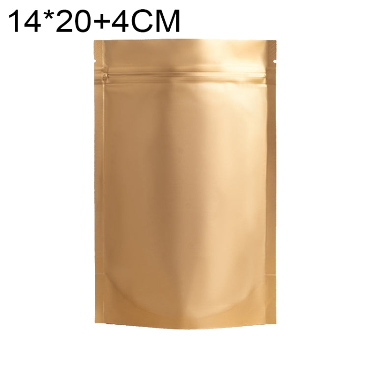 100 PCS/Conjunto Saco Stand-up Fosco em Alumínio para Snacks, 14x20+4cm, 15x22+4cm, 16x24+4cm, 18x26+4cm