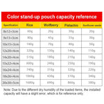 100 PCS/Conjunto Saco Stand-up Fosco em Alumínio para Snacks, 14x20+4cm, 15x22+4cm, 16x24+4cm, 18x26+4cm