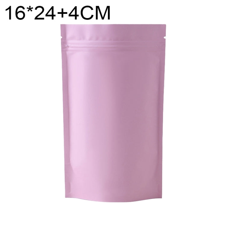 100 PCS/Conjunto Saco Stand-up Fosco em Alumínio para Snacks, 14x20+4cm, 15x22+4cm, 16x24+4cm, 18x26+4cm