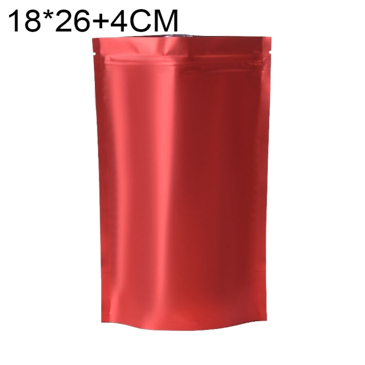 100 PCS/Conjunto Saco Stand-up Fosco em Alumínio para Snacks, 14x20+4cm, 15x22+4cm, 16x24+4cm, 18x26+4cm