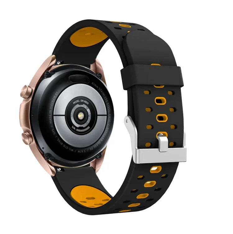 Correia de Relógio em Silicone com Três Fileiras de Furos, Para Samsung Galaxy Watch 3 45mm