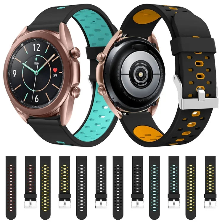 Correia de Relógio em Silicone com Três Fileiras de Furos, Para Samsung Galaxy Watch 3 45mm