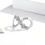 Acessórios DIY para Pulseira e Colar com Contas de Flores Infinitas em Prata Esterlina S925, Flores Infinitas