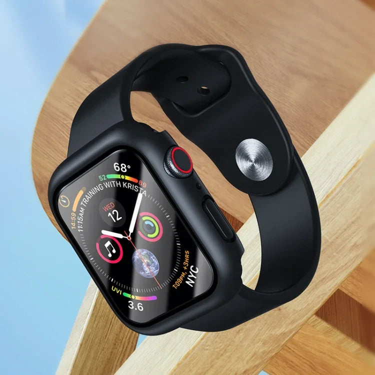 Capa Protetora ROCK 2 em 1 com Estrutura em PC + Vidro Temperado, Para Apple Watch Series 9 / 8 / 7 41mm, Para Apple Watch Series 9 / 8 / 7 45mm