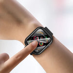 Capa Protetora ROCK 2 em 1 com Estrutura em PC + Vidro Temperado, Para Apple Watch Series 9 / 8 / 7 41mm, Para Apple Watch Series 9 / 8 / 7 45mm