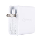 Carregador de Viagem A3 PD 18W USB-C / Type-C + QC3.0 USB + Interface USB Dupla, Ficha EUA, Ficha UE, Ficha UK