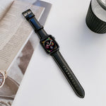 Pulseira de Relógio em Pele Genuína para Apple Watch Series, 7 41mm / 6&SE&5&4 40mm / 3&2&1 38mm, 7 45mm / 6&SE&5&4 44mm / 3&2&1 42mm