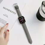 Pulseira de Relógio em Pele Genuína para Apple Watch Series, 7 41mm / 6&SE&5&4 40mm / 3&2&1 38mm, 7 45mm / 6&SE&5&4 44mm / 3&2&1 42mm