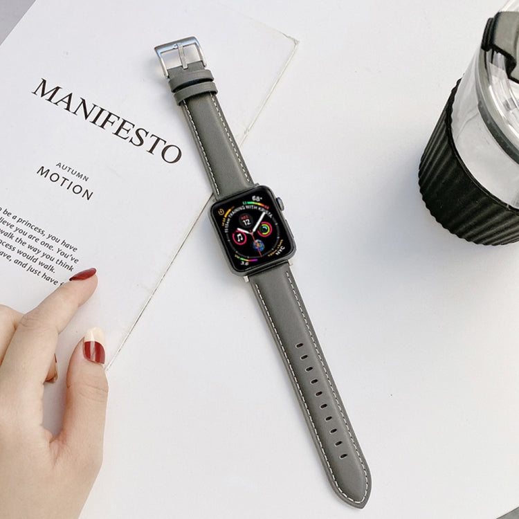 Pulseira de Relógio em Pele Genuína para Apple Watch Series, 7 41mm / 6&SE&5&4 40mm / 3&2&1 38mm, 7 45mm / 6&SE&5&4 44mm / 3&2&1 42mm