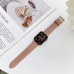 Pulseira de Relógio em Pele Genuína para Apple Watch Series, 7 41mm / 6&SE&5&4 40mm / 3&2&1 38mm, 7 45mm / 6&SE&5&4 44mm / 3&2&1 42mm