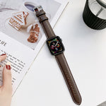 Pulseira de Relógio em Pele Genuína para Apple Watch Series, 7 41mm / 6&SE&5&4 40mm / 3&2&1 38mm, 7 45mm / 6&SE&5&4 44mm / 3&2&1 42mm