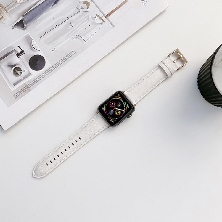 Pulseira de Relógio em Pele Genuína para Apple Watch Series, 7 41mm / 6&SE&5&4 40mm / 3&2&1 38mm, 7 45mm / 6&SE&5&4 44mm / 3&2&1 42mm