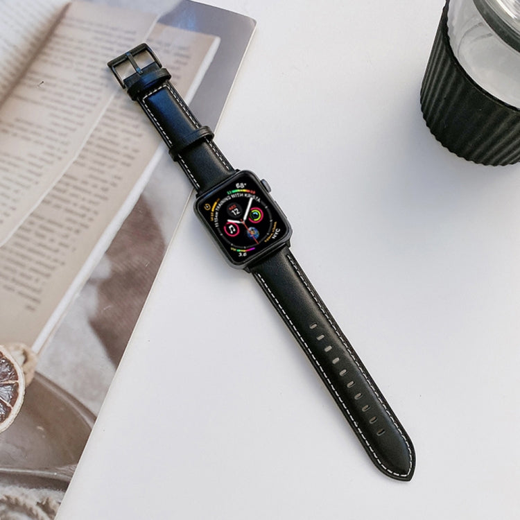 Pulseira de Relógio em Pele Genuína para Apple Watch Series, 7 41mm / 6&SE&5&4 40mm / 3&2&1 38mm, 7 45mm / 6&SE&5&4 44mm / 3&2&1 42mm