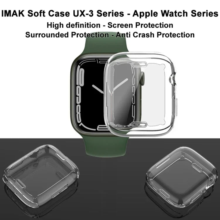 Capa Protetora imak UX-3 em TPU para Apple Watch Series 9 / 8 / 7 41mm, Para Apple Watch Series 9 / 8 / 7 41mm, Para Apple Watch Series 9 / 8 / 7 45mm