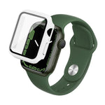 Capa imak em PC com Filme de Vidro Temperado, Para Apple Watch Series 9 / 8 / 7 41mm, Para Apple Watch Series 9 / 8 / 7 45mm