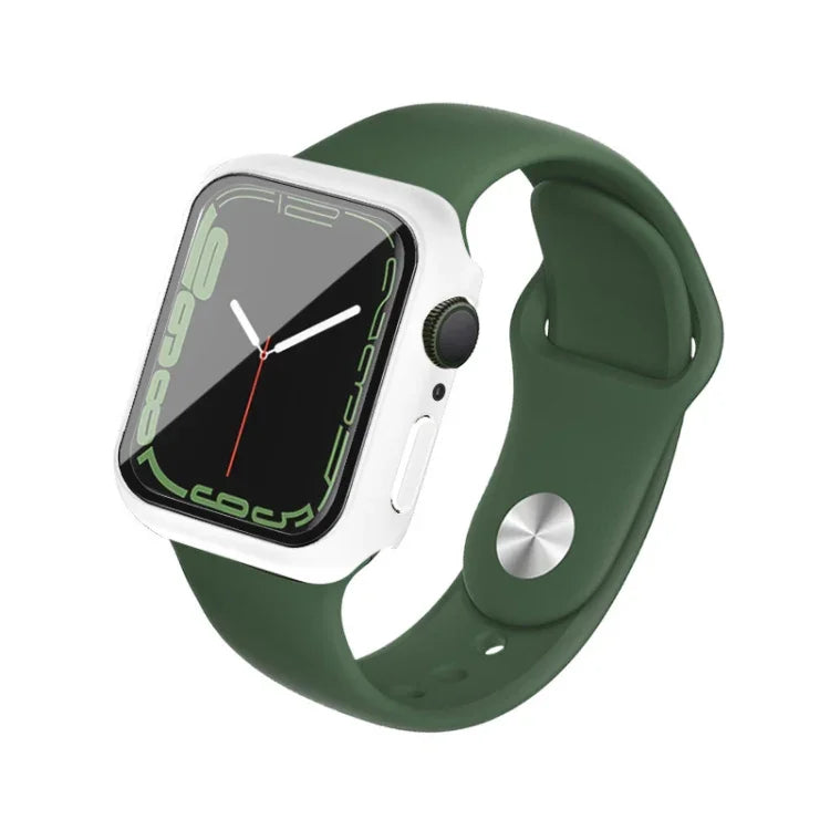 Capa imak em PC com Filme de Vidro Temperado, Para Apple Watch Series 9 / 8 / 7 41mm, Para Apple Watch Series 9 / 8 / 7 45mm