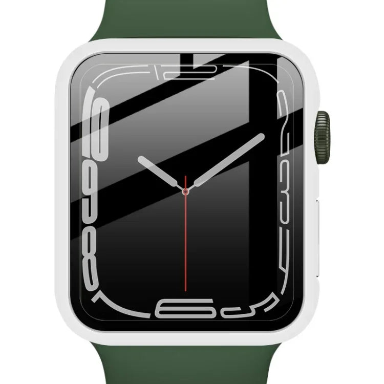 Capa imak em PC com Filme de Vidro Temperado, Para Apple Watch Series 9 / 8 / 7 41mm, Para Apple Watch Series 9 / 8 / 7 45mm