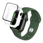 Capa imak em PC com Filme de Vidro Temperado, Para Apple Watch Series 9 / 8 / 7 41mm, Para Apple Watch Series 9 / 8 / 7 45mm