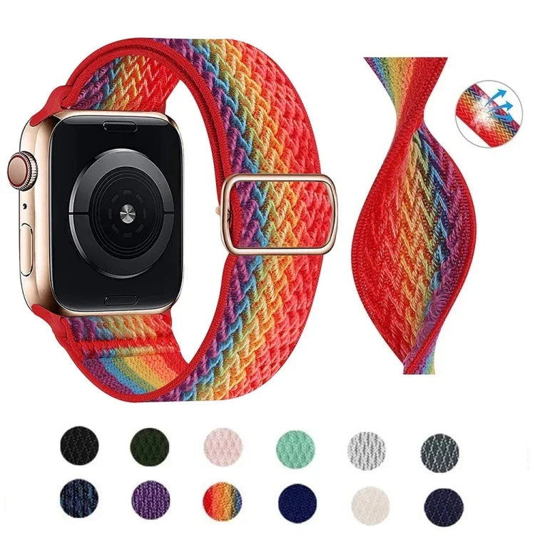 Correia de Nylon com Textura W para Apple Watch Series, 7 41mm / 6&SE&5&4 40mm / 3&2&1 38mm, 7 45mm / 6&SE&5&4 44mm / 3&2&1 42mm