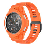 Correia de Relógio Integrada em Silicone Desportivo de Fibra de Carbono, Para Samsung Galaxy Watch4 Classic 42mm