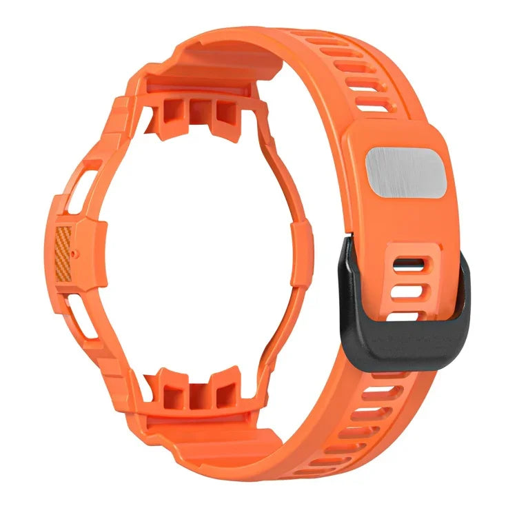 Correia de Relógio Integrada em Silicone Desportivo de Fibra de Carbono, Para Samsung Galaxy Watch4 Classic 42mm