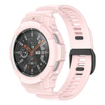 Correia de Relógio Integrada em Silicone Desportivo de Fibra de Carbono, Para Samsung Galaxy Watch4 Classic 42mm