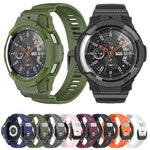 Correia de Relógio Integrada em Silicone Desportivo de Fibra de Carbono, Para Samsung Galaxy Watch4 Classic 42mm